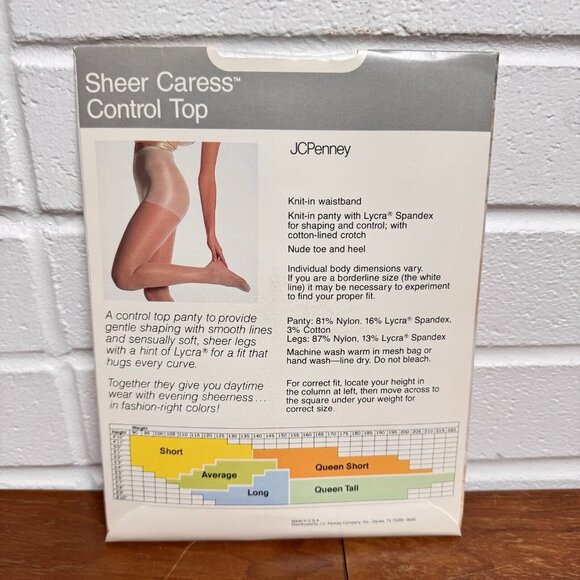 9 Vtg JC PENNEY Sheer Caress Control Top Sandalfoot Pantyhose Limited Ed Colors - Picture 12 of 12